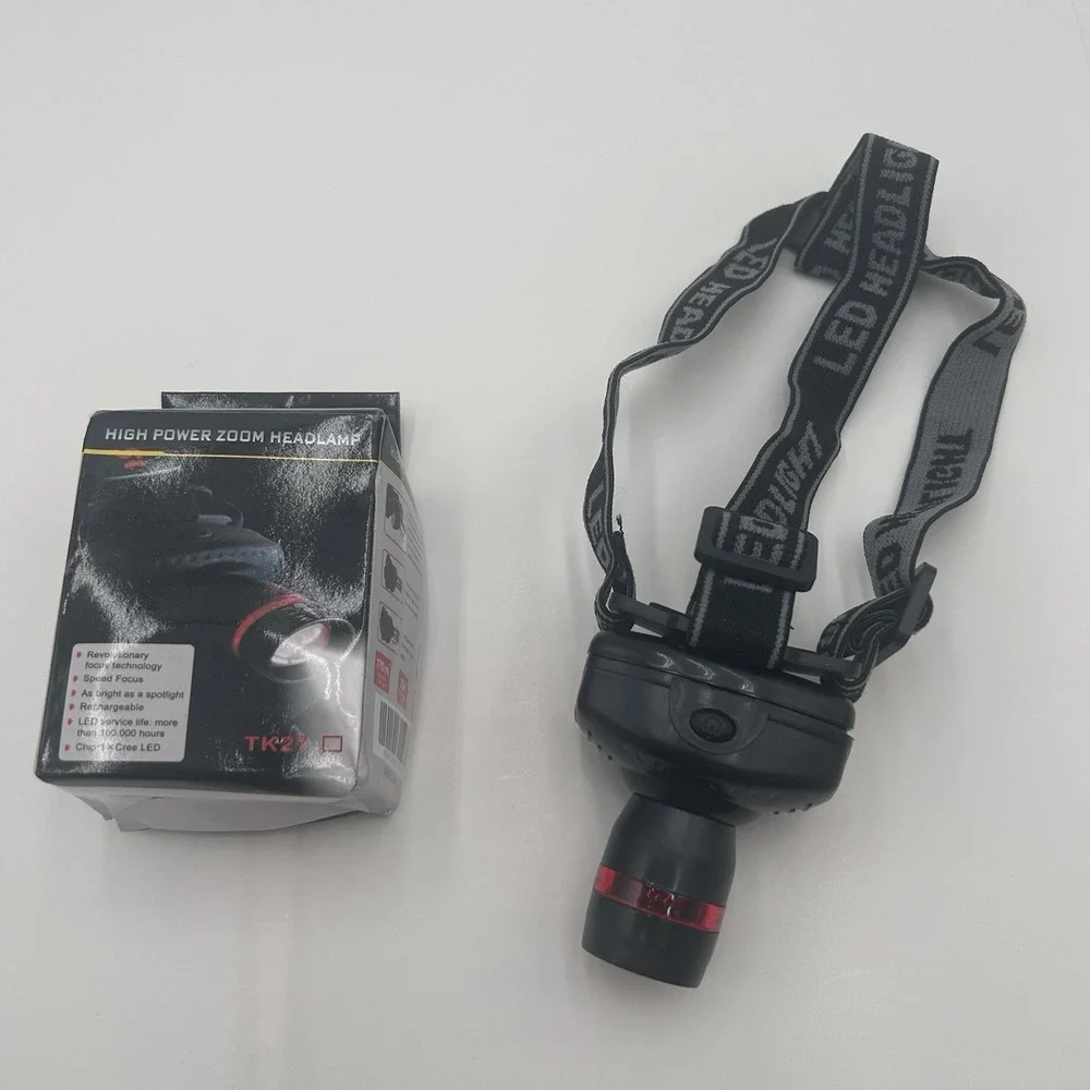 High Power Zoom Headlamp - LED 3 Levels Of Output 170 m Beam Range NEW Tested